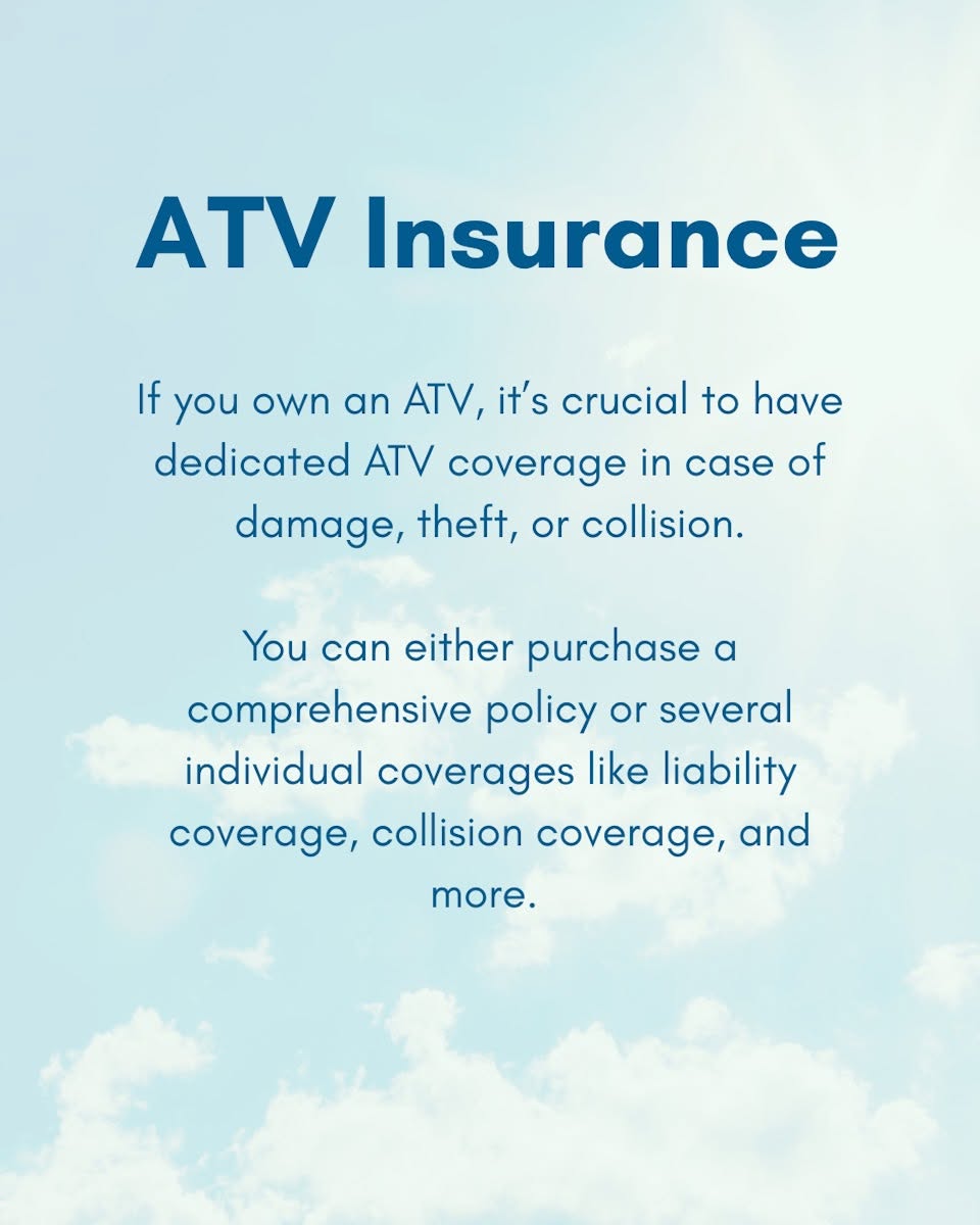 ATV insurance coverage information